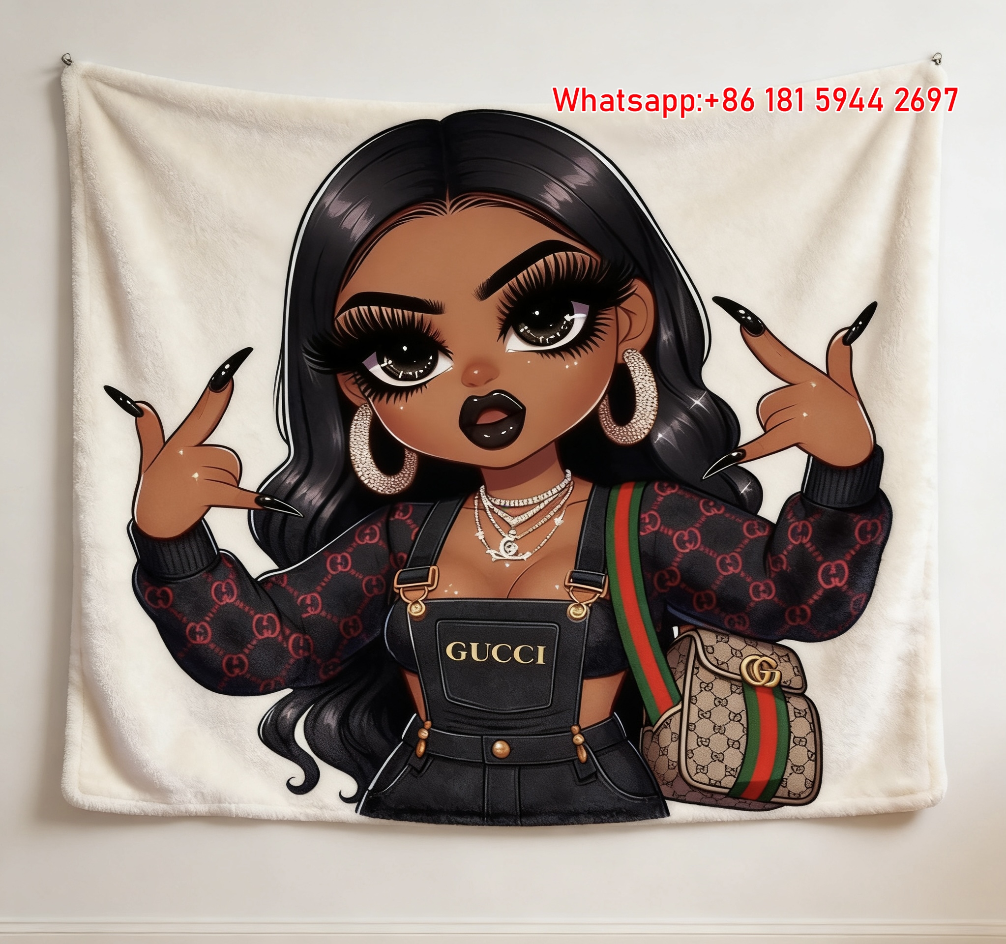 Gucci Baddie Tapestry Monogram Gucci Babe Throw Blankets IMG_2876